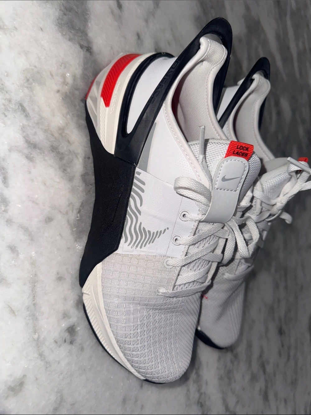 Nike Women’s Metcon’s White/Black/Red Low-Top Athletic Sneakers